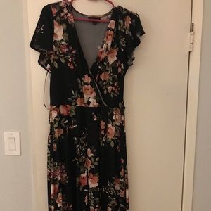 Fortune and Ivy Xl faux wrap high low dress